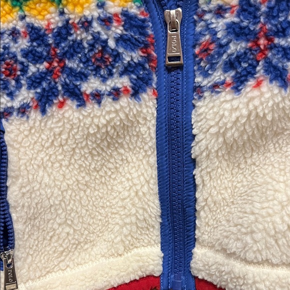 Ultra rare Polo Fair Isle sherpa RLPC Fleece zip - Picture 3 of 6